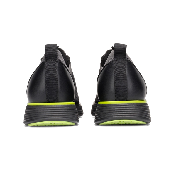 [MaxFlex SuiteBreeze+] Men's Breathable Oxford Knit Sneakers - BLACK-NEON GREEN - 5